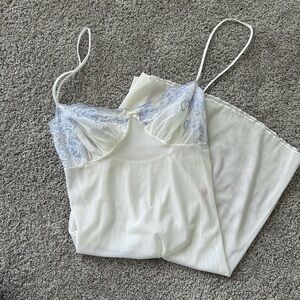 VTG 90s Y2K Dainty Sheer Babydoll Slip Dress Sleepwear Coquette Fairy Sz XS-S